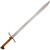 Condor Tool and Knife German Grosse Messer Sword - shown out of sheath reverse.  1075HC steel plain edge blade.  Wood handle.  Model CTK1019-32HC.