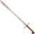 Condor Tool and Knife German Grosse Messer Sword - shown out of sheath obverse.  1075HC steel plain edge blade.  Wood handle.  Model CTK1019-32HC.