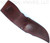 Rick Hinderer Knives Emmett Bowie fixed blade knife - brown leather sheath only reverse.  Stonewash 20CV stainless steel plain edge blade.  Black Micarta handle.  Model KEMBOMI.