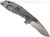 Rick Hinderer Knives XM-18 3.5" Recurve folding knife with thumb stud and flipper tab - shown open lock side.  Stonewash 20CV stainless steel plain edge blade.  Coyote G-10 handle with stonewash lock side.  Model KXM35REC.