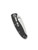 Spyderco Resilience folding knife with thumb hole - shown closed pocket clip side.  Satin 8Cr13MoV stainless steel plain edge blade.  Black G-10 handle.  Model C142GP.