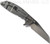 Rick Hinderer Knives XM-18 3.0" Wharncliffe folding knife with thumb stud and flipper tab - shown open lock side.  Stonewash 20CV stainless steel plain edge blade.  Translucent Green G-10 handle with stonewash lock side.  Model KXM3000WC.