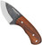 Condor Tool and Knife Beetle neck knife - shown out of sheath reverse.  1095 HC steel plain edge blade.  Wood handle.  Model CTK810-2.7HC.