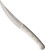 Condor Tool and Knife Meatlove kitchen knife - shown out of sheath reverse.  420 HC stainless steel plain edge blade.  White Micarta handle.  Model CTK5008-4.5SS.