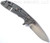 Rick Hinderer Knives XM-18 3.5" Spanto folding knife with thumb stud and flipper tab - shown open lock side.  Stonewash S45VN stainless steel plain edge blade.  Red G-10 handle with stonewash lock side.  Model K2002SGS00.