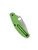 Spyderco UKPK Leaf Salt folding knife with thumb hole - shown open presentation side.  Satin LC200N stainless steel plain edge blade. Green FRN handle.  Model C94PGR.