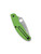 Spyderco UKPK Leaf  Salt folding knife with thumb hole - shown closed pocket clip side.  Satin LC200N stainless steel serrated edge blade. Green FRN handle.  Model C94SGR.