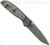 Rick Hinderer Knives Firetac Spanto folding knife - shown open lock side.  Working Finish 20CV stainless steel plain edge blade.  Black G-10 handle with Working Finish lock side.  Model KFTACSPA.