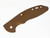 Rick Hinderer Knives Textured Titanium handle scale to fit XM-18 3.5" folding knife - shown obverse.  Battle Bronze.  Model SXM35TI.