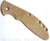 Rick Hinderer Knives Smooth Micarta handle scale to fit XM-24 folding knife - shown obverse.  Natural.  Model SXM40MI.