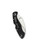 Spyderco Civilian folding knife with thumb hole - shown closed pocket clip side.  Satin VG-10 stainless steel serrated edge blade.  Black G-10 handle.  Model C12GS.