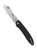 Spyderco Roadie Slipjoint folding knife with Double Dent - shown open obverse.  Satin M398 stainless steel plain edge blade.  Black FRN handle.  Model C189PBK.