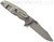 Rick Hinderer Knives Eklipse Spear Point folding knife with flipper tab and thumb stud - shown open lock side.  Working Finish S45VN stainless steel plain edge blade.  Red G-10 handle with Working Finish lock side.  Model KEK35SPE.