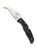 Spyderco Matriarch 2 folding knife with thumb hole - shown open presentation side.  Satin VG-10 stainless steel serrated edge blade.  Black FRN handle.  Model C12SBK2.