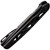 Civivi Perf folding knife with flipper tab - shown closed top view.  Black stonewash Nitro-V stainless steel plain edge blade.  Black stainless steel handle.  Model C20006-B.