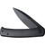 Civivi Cetos folding knife with nail slot and flipper tab - shown partially open presentation side.  Black stonewash 14C28N stainless steel plain edge blade.  Black Micarta handle.  Model C21025B-2.