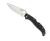 Spyderco Tatanka folding knife with thumb hole - shown open presentation side.  Satin VG-10 stainless steel plain edge blade. Black G-10 handle.  Model C180GP.
For reference only.