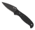 Spyderco Autonomy 2 automatic knife with push button - shown open presentation side.  Black LC200N stainless steel plain edge blade.  Black G-10 handle.  Model C165GPBBK2.