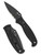 Spyderco Autonomy 2 automatic folding knife with push button - shown open presentation side and closed pocket clip side.  Black LC200N stainless steel combo edge blade.  Black G-10 handle.  Model C165GPSBBK2.