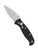 Spyderco Autonomy 2 automatic knife with push button - shown open presentation side.  Satin LC200N stainless steel plain edge blade.  Black G-10 handle.  Model C165GP2.