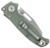 Demko Knives AD20.5 folding knife with thumb stud and slot - shown closed pocket clip side.  S35VN stainless steel, Shark Foot, plain edge blade.  Natural G-10 handle.  Model AD20.5-SFPE-S35VN-NATG10.