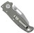 Demko Knives AD20.5 folding knife with thumb stud and slot - shown closed pocket clip side.  3V steel, Shark Foot, plain edge blade.  Textured titanium handle.  Model AD20.5-SFPE-3V-TXTI.