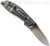 Rick Hinderer Knives Non=Flipper XM-18 3.0" Slicer folding knife with thumb stud - shown open lock side.  Stonewash 20CV stainless steel plain edge blade.  FDE G-10 handle with stonewash lock side.  Model KXM30SLNF.