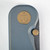 Tactile Knife Co Seasonal Release Nautilus Rockwall folding knife with thumb stud - shown close up of pivot.  Stonewash MagnaCut stainless steel plain edge blade.  Blue titanium handle.
For reference only.