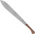 Condor Tool and Knife Polarwind machete - shown out of sheath reverse.  1075 steel plain edge blade.  Wood handle.  Model CTK2851-20.3-HC.