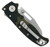 Demko Knives AD20.5 folding knife with thumb stud and slot - shown closed pocket clip side.  S35VN stainless steel, Shark Foot, plain edge blade.  Camo G-10 handle.  Model AD20.5-SFPE-S35VN-CAMOG10.