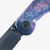 Tactile Knife Co Seasonal Release Deep Space Rockwall folding knife with thumb stud - shown close up of pivot.  Black MagnaCut stainless steel plain edge blade.  Deep Space themed titanium handle.
For reference only.