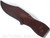 Rick Hinderer Knives The Ranch Bowie fixed blade knife - brown leather sheath only reverse.  Battle Black CPM-3V steel plain edge blade.  Black Micarta handle.  Model KRANBOW3V.
