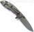 Rick Hinderer Knives Skinny XM-18 3.5" Slicer folding knife with thumb stud and flipper tab - shown open lock side.  Working Finish MagnaCut stainless steel plain edge blade.  Orange G-10 handle with Working Finish lock side.  Model KXM35SKSL.