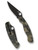 Spyderco Military 2 folding knife with thumb hole - shown open presentation side and closed pocket clip side.  Black S30V stainless steel plain edge blade.  Digi Camo G-10 handle.  Model C36GPCMOBK2.