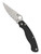 Spyderco Military 2 folding knife with thumb hole - shown open presentation side.  Satin S30V stainless steel combo edge blade.  Black G-10 handle.  Model C36GPS2.