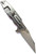Rick Hinderer Knives Eklipse Wharncliffe folding knife with flipper tab and thumb stud - shown open lock side.  Stonewash 20CV stainless steel plain edge blade.  Orange G-10 handle with stonewash lock side.  Model KEK35WC.
