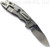 Rick Hinderer Knives Non Flipper XM-18 3.5" Slicer folding knife with thumb stud - shown open lock side.  Stonewash S45VN stainless steel plain edge blade.  Coyote G-10 handle with stonewash lock side.  Model KXM35NFSL.