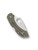 Spyderco Dragonfly folding knife with thumb hole - shown closed pocket clip side.  Satin VG-10 stainless steel plain edge blade.  Foliage Green G-10 handle.  Model C28GPFG.