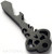 Chaves Knives Key pry bar multitool - reverse shown.  Stonewash black D2 steel construction.  Model KEY/TL/BOD2/SW.
