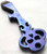 Chaves Knives Key pry bar multitool - obverse shown.  Crosshatch purple titanium construction.  Model KEY/TL/PTI/CH.