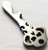 Chaves Knives Key pry bar multitool - reverse shown.  Crosshatch Silver Natural titanium construction.  Model KEY/TL/NTI/CH.