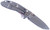 Rick Hinderer Knives XM-24 Spanto folding knife with thumb stud and flipper tab - shown open lock side.  Working Finish S45VN stainless steel plain edge blade.  Red G-10 handle with Working Finish lock side.  Model KXM40SPAN.