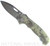 Demko Knives National Knives, LLC Exclusive MG AD-20 spear point folding knife with thumb slot and thumb stud - shown open presentation side.  Stonewash MagnaCut stainless steel plain edge blade.  Camo #3 G-10 handle.