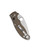 Spyderco Manix 2 folding knife with thumb hole - shown closed pocket clip side.  Cru-Wear steel plain edge blade.  Brown Canvas Micarta handle.  Model C101MPCW2.