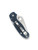 Spyderco Para 3 folding knife with thumb hole - shown closed pocket clip side.  Satin SPY27 stainless steel plain edge blade. Cobalt Blue G-10 handle.  Model C223GPCBL.