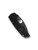 Spyderco Lil' Native folding knife with thumb hole - shown closed pocket clip side.  Black CTS-BD1N stainless steel plain edge blade.  Black FRN handle.  Model C230PBBK.