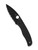 Spyderco Bodacious folding knife with thumb hole - shown open presentation side.  Black S30V stainless steel serrated edge blade.  Black G-10 handle.  Model C263GSBK.