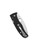 Spyderco Bodacious folding knife with thumb hole - shown closed pocket clip side.  Satin S30V stainless steel serrated edge blade.  Black G-10 handle.  Model C263GS.