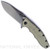 Zero Tolerance 0562MIC folding knife with a flipper tab - open - logo side.  Satin 3.5" MagnaCut stainless steel plain edge blade.  Micarta and titanium handle. Model 0562MIC.