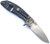Rick Hinderer Knives XM-18 3.5" Slicer folding knife with thumb stud and flipper tab - shown open lock side.  Stonewash S45VN stainless steel plain edge blade.  Translucent Green G-10 handle with stonewash lock side.  Model KXM35SL.